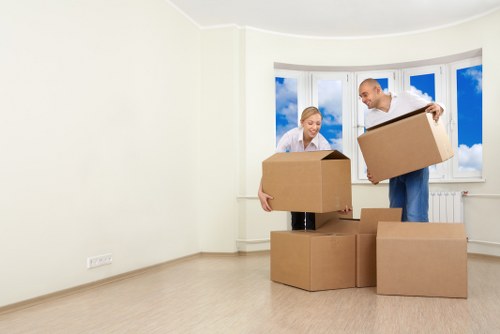 Packing materials and labeled boxes used by Eltham packing services