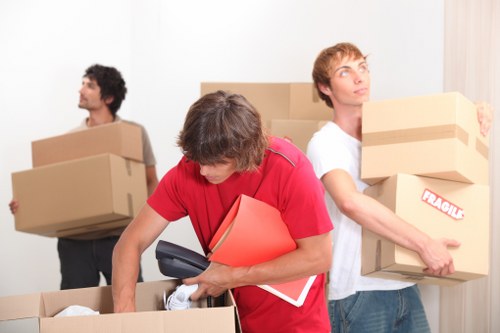 Professional movers loading furniture during house removals in Eltham