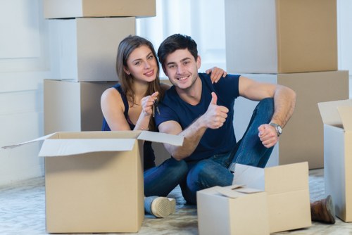 Household belongings neatly packed for secure storage in Eltham