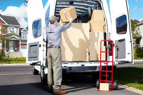 Packed moving boxes ready for removals in Eltham